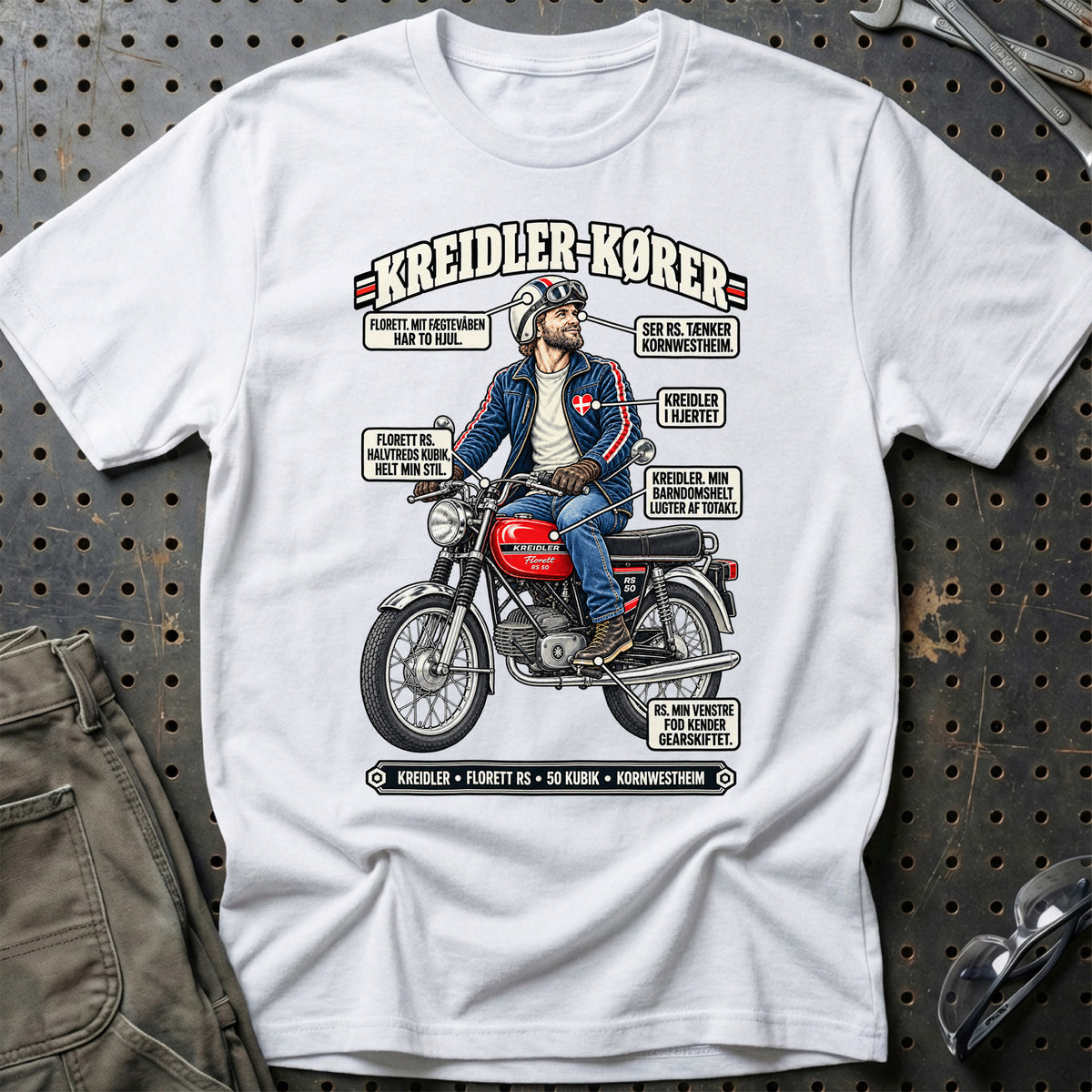
Kreidler-Kører T-Shirt – Hvid