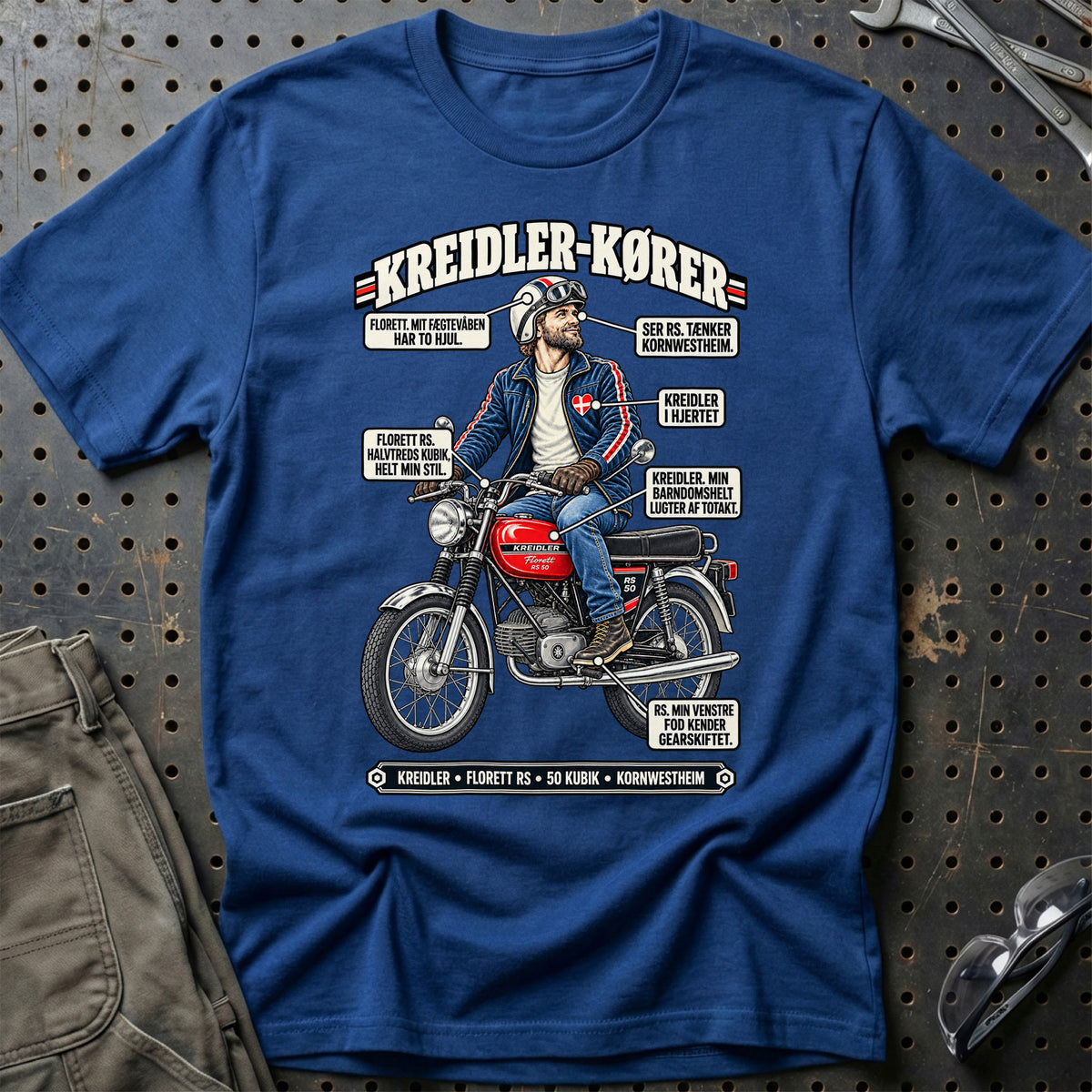 
Kreidler-Kører T-Shirt – Blå Royal