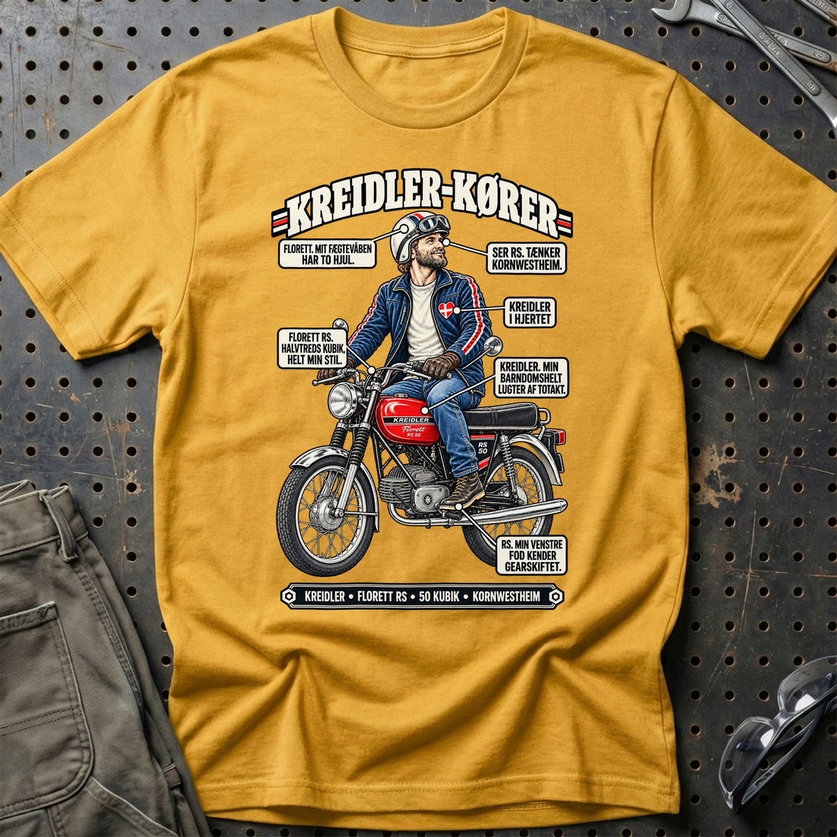 
Kreidler-Kører T-Shirt – Guld