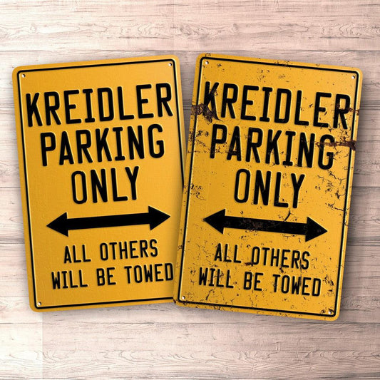 Kreidler Parking Only Skilte, Musemåtte, Dørmåtte , Plakat-Parking skilte-Kreidler-Garage Culture Shop- garage - man cave - merchandise