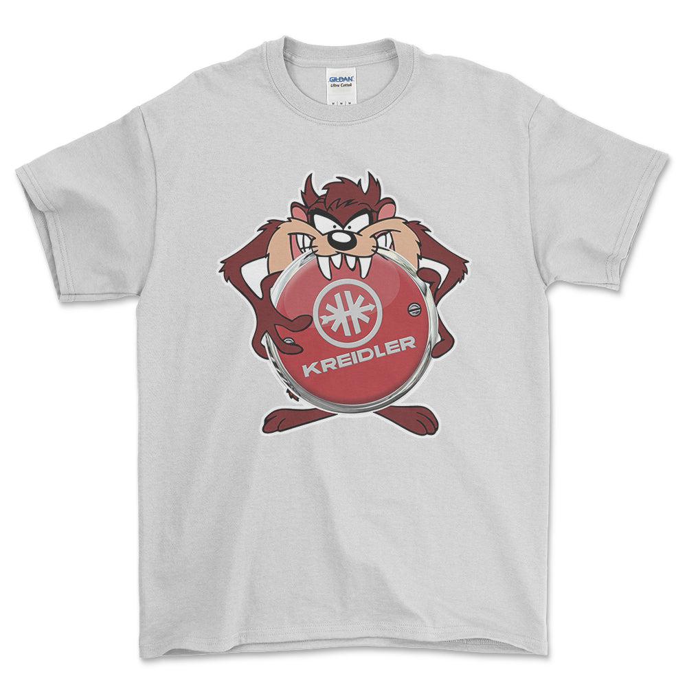 Kreidler TAZ Unisex T-Shirt , Bomuld-Beklædning-Kreidler-Hvid-S-Forside-Garage Culture Shop- garage - man cave - merchandise