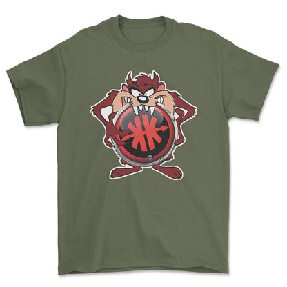 Kreidler TAZ Unisex T-Shirt , Bomuld-Beklædning-Kreidler-Grøn Militær-S-Forside-Garage Culture Shop- garage - man cave - merchandise