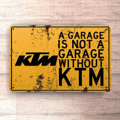 Ktm A Garage Is Not A Garage Without Ktm Skilte, Musemåtte, Dørmåtte , Plakat-Skilte-KTM-Garage Culture Shop- garage - man cave - merchandise