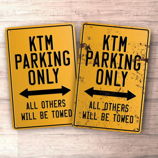 Ktm Parking Only Skilte, Musemåtte, Dørmåtte , Plakat-Parking skilte-KTM-Garage Culture Shop- garage - man cave - merchandise