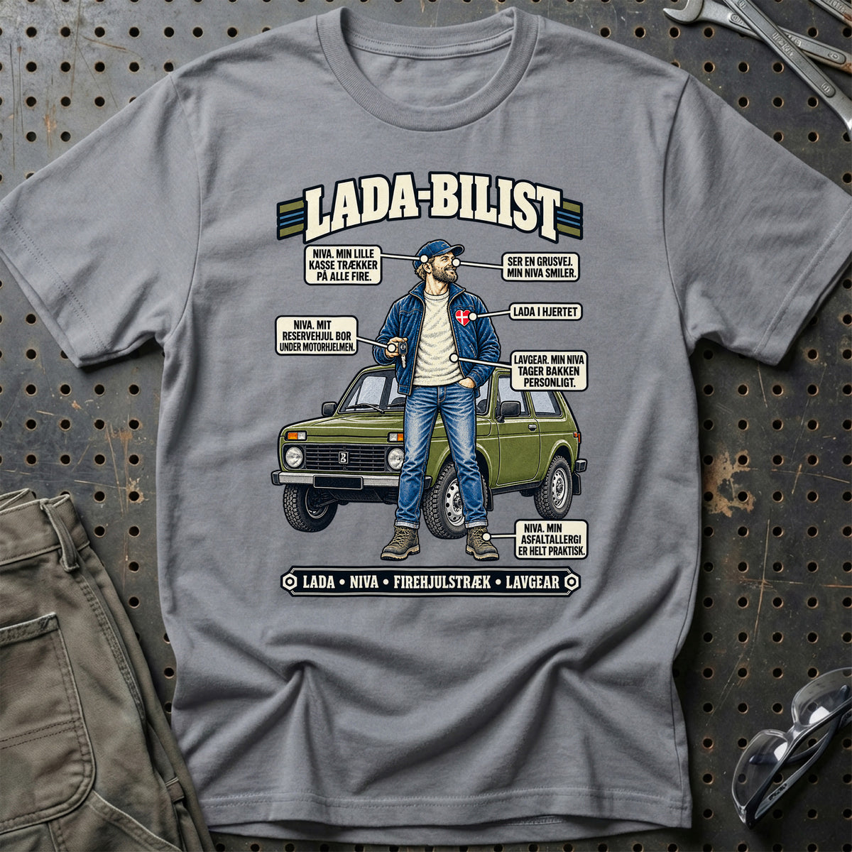 
Lada-Bilist T-Shirt – Grå Sport