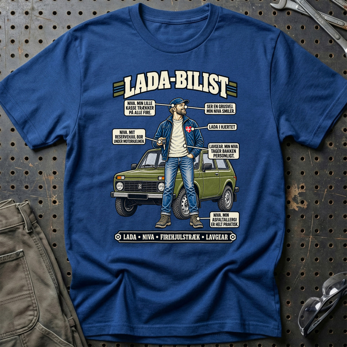 
Lada-Bilist T-Shirt – Blå Royal