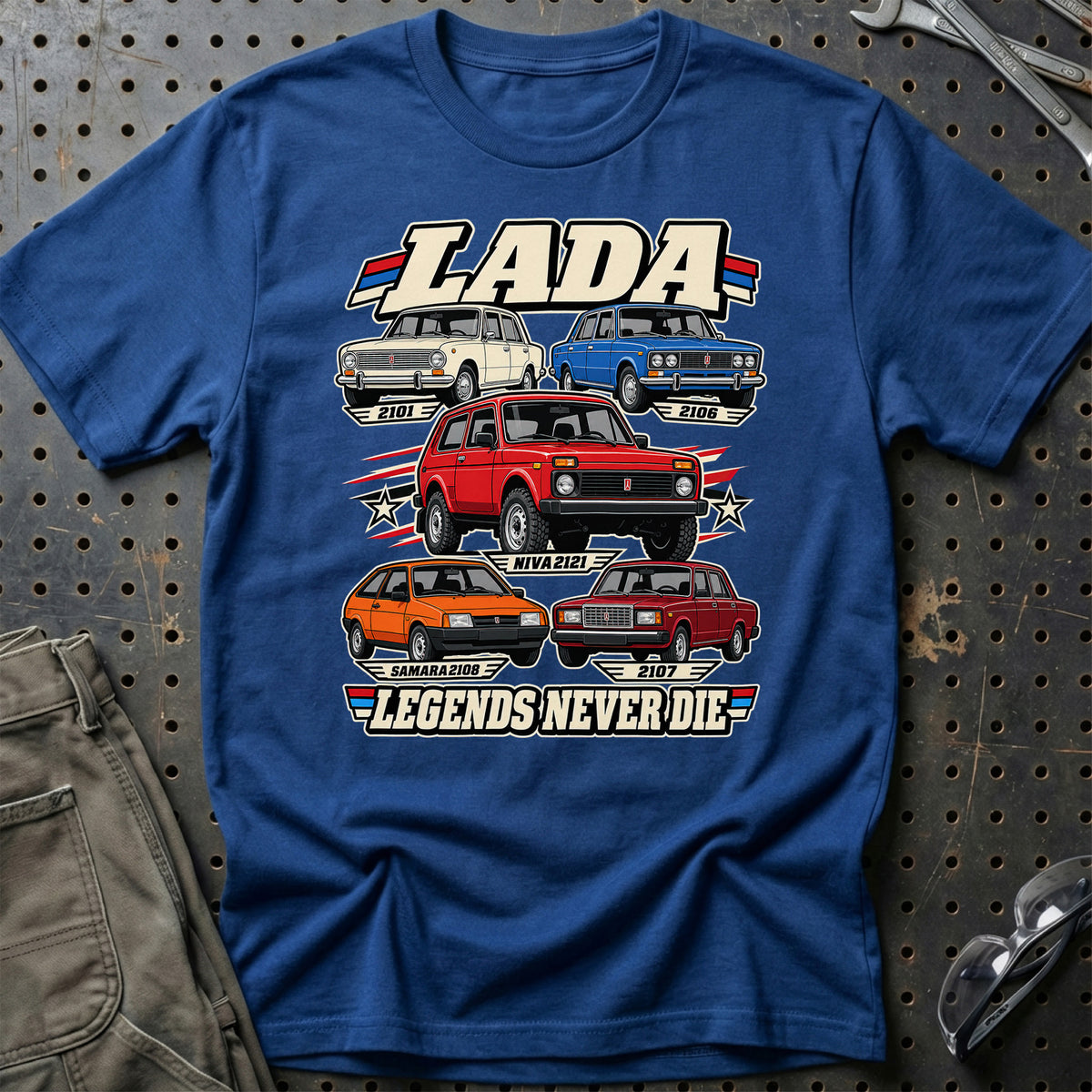 
Produktbillede af Lada Legends Never Die T-Shirt