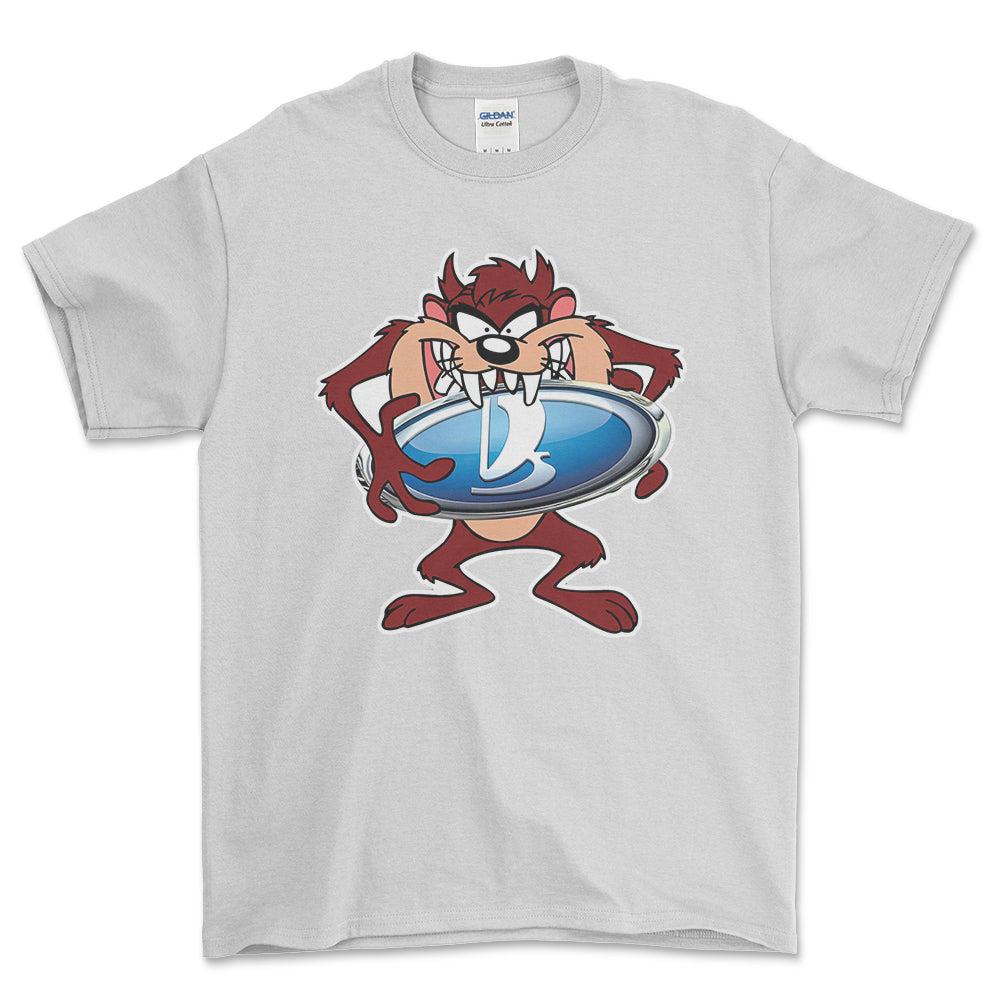 Lada TAZ Unisex T-Shirt , Bomuld-Beklædning-Lada-Hvid-S-Forside-Garage Culture Shop- garage - man cave - merchandise
