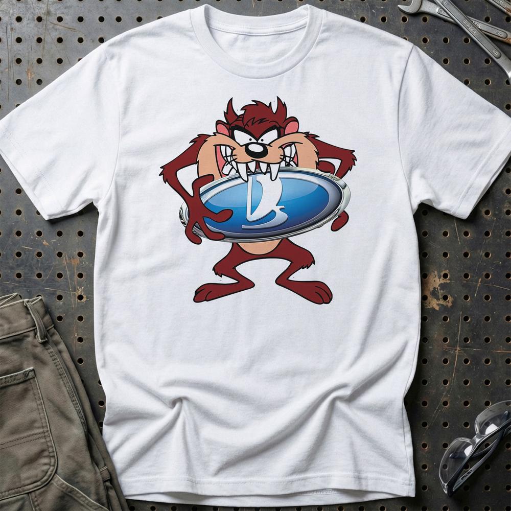 Lada TAZ Unisex T-Shirt , Bomuld-Beklædning-Lada-Hvid-S-Garage Culture Shop- garage - man cave - merchandise