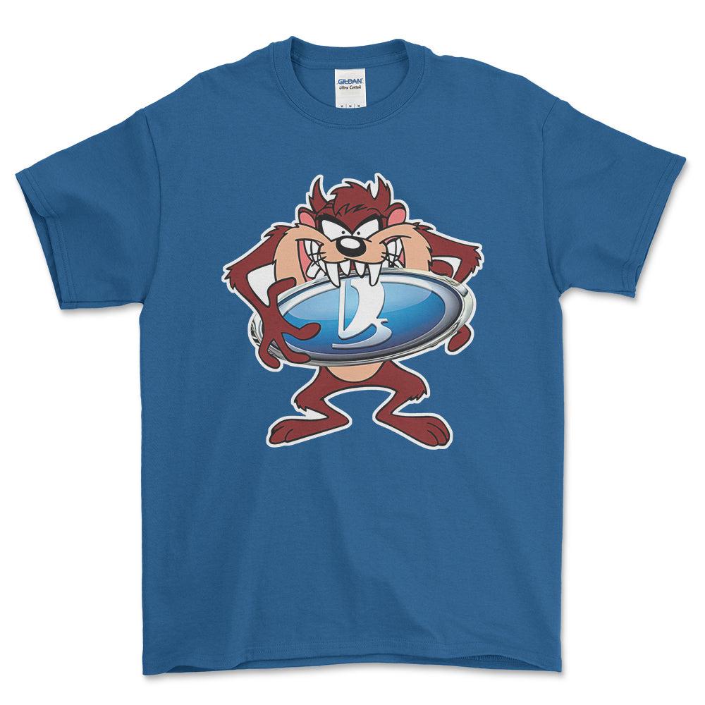 Lada TAZ Unisex T-Shirt , Bomuld-Beklædning-Lada-Blå Royal-S-Forside-Garage Culture Shop- garage - man cave - merchandise