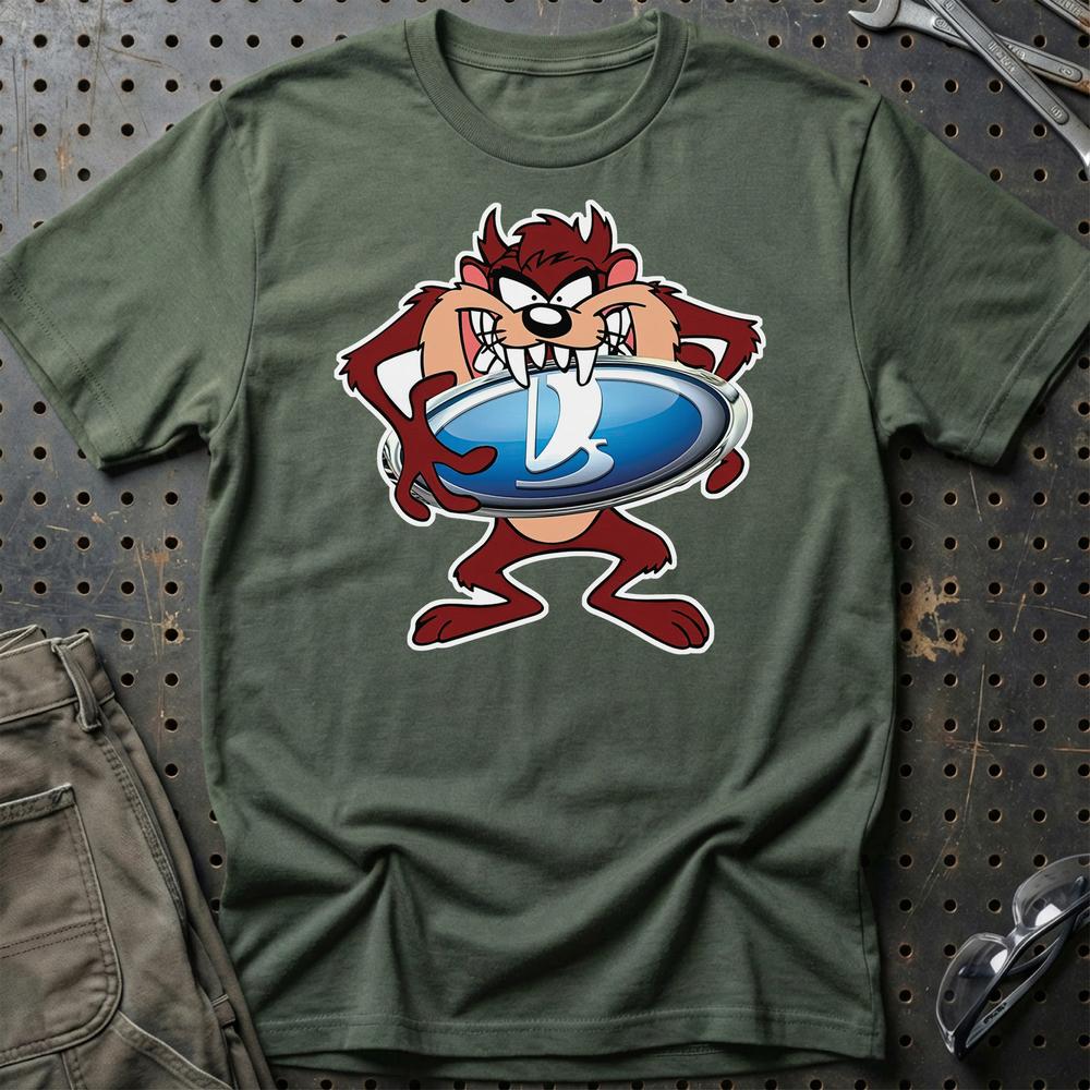 Lada TAZ Unisex T-Shirt , Bomuld-Beklædning-Lada-Grøn Militær-S-Garage Culture Shop- garage - man cave - merchandise