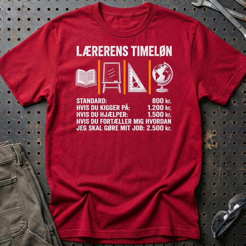 
Produktbillede af Lærerens Timeløn T-Shirt