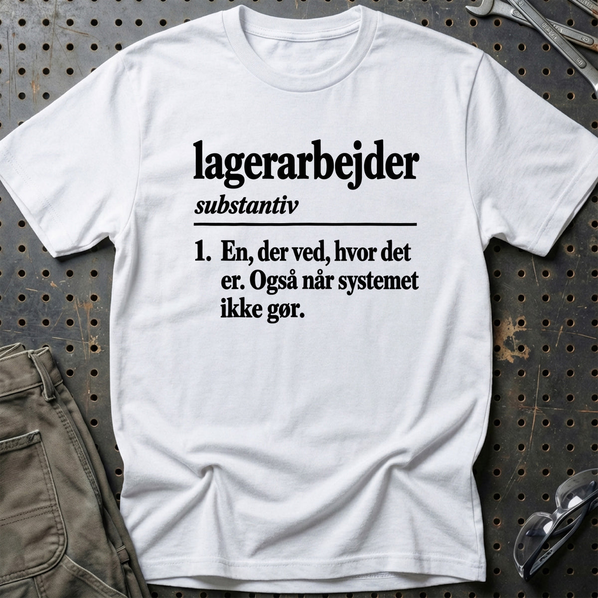 
Lagerarbejder – Definition T-Shirt – Hvid