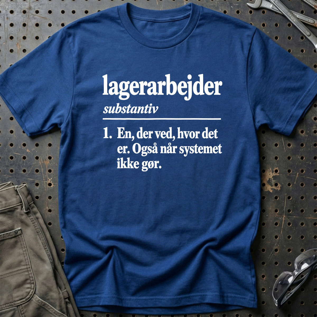 
Lagerarbejder – Definition T-Shirt – Blå Royal