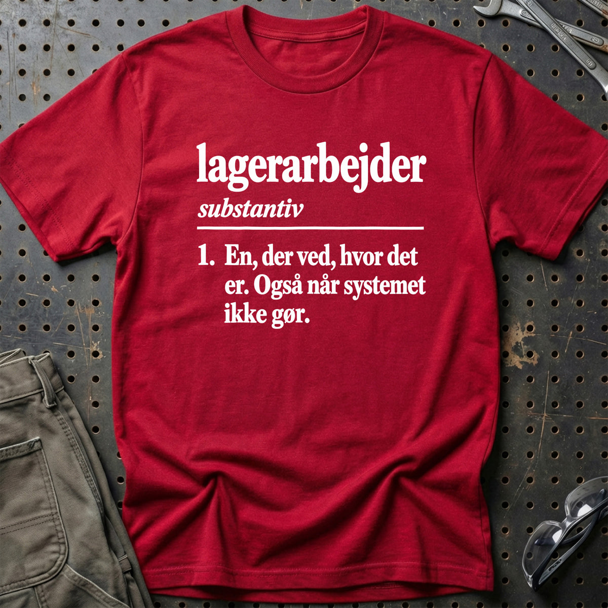 
Lagerarbejder – Definition T-Shirt – Rød
