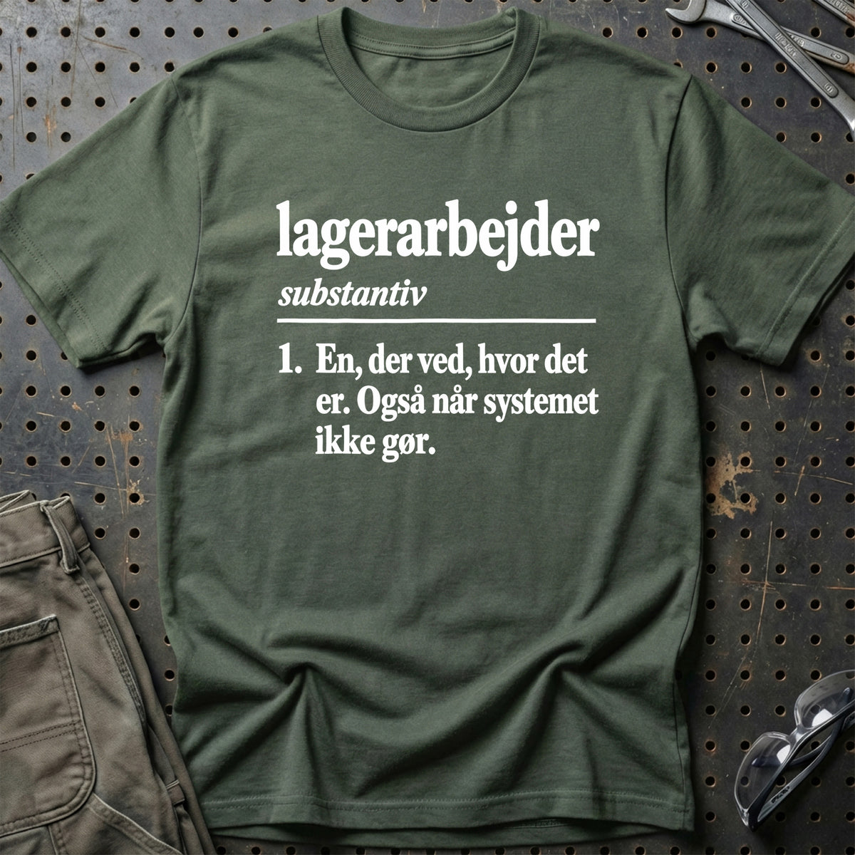 
Lagerarbejder – Definition T-Shirt – Grøn Militær