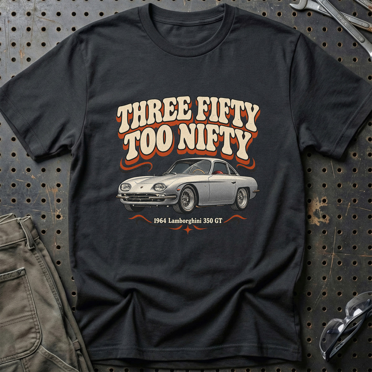 
Lamborghini 350 GT 1964 – Three Fifty Too Nifty T-Shirt – Sort