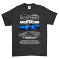Lamborghini Aventador T-Shirt-Beklædning-Lamborghini-Sort-S-Garage Culture Shop- garage - man cave - merchandise