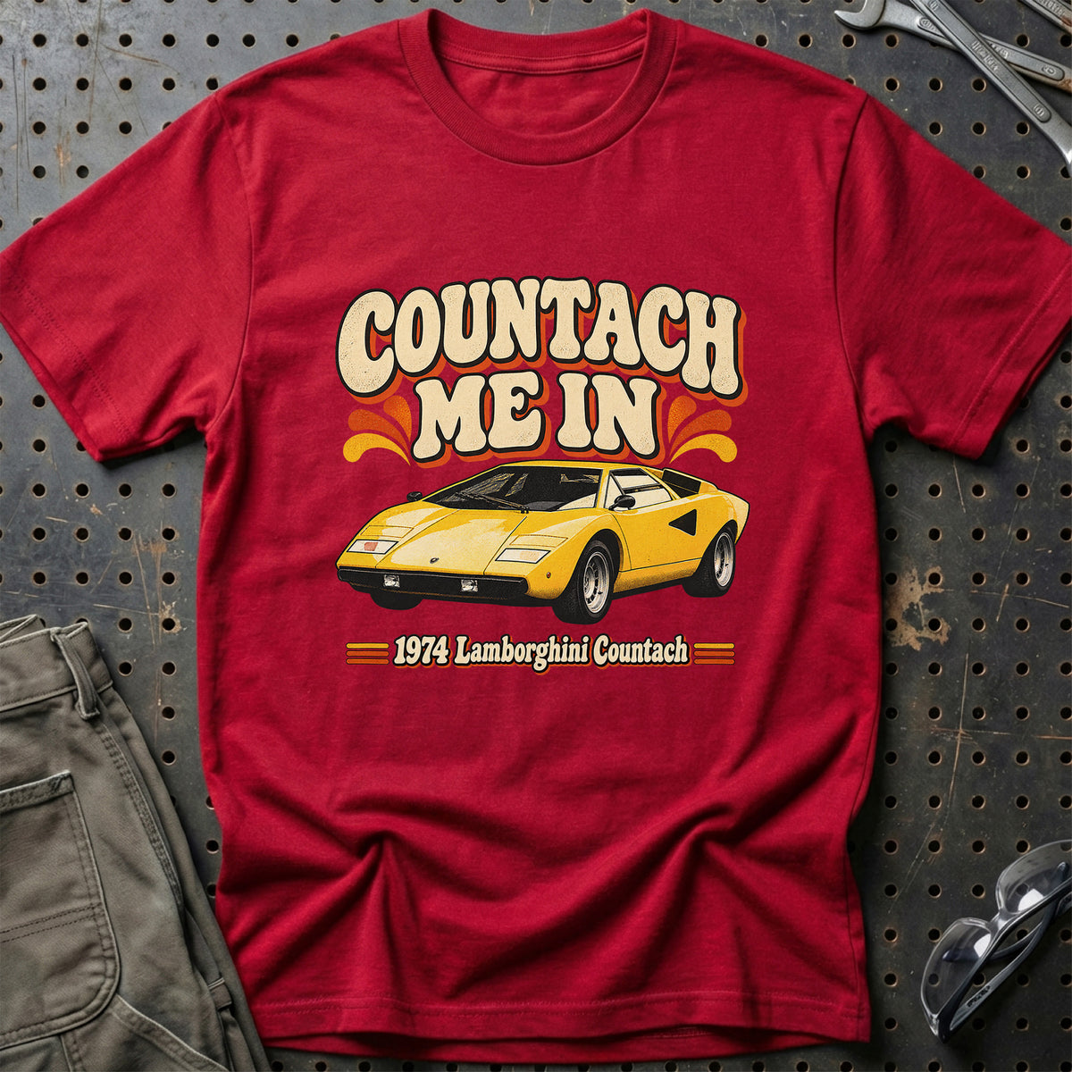 
Lamborghini Countach 1974 – Countach Me In T-Shirt – Rød
