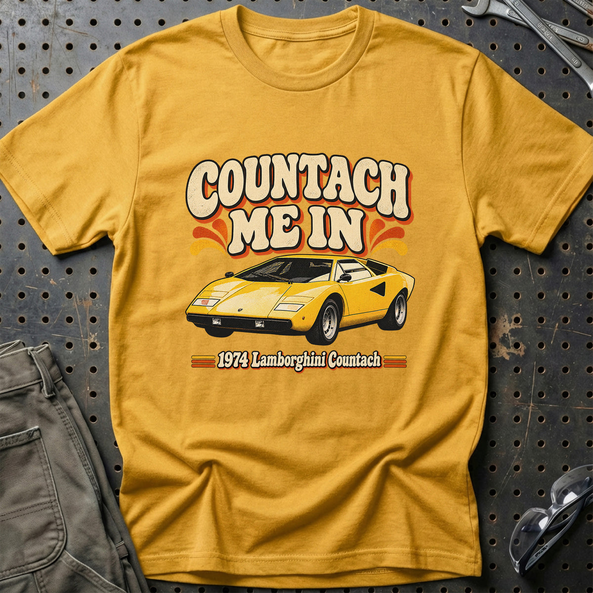 
Lamborghini Countach 1974 – Countach Me In T-Shirt – Guld