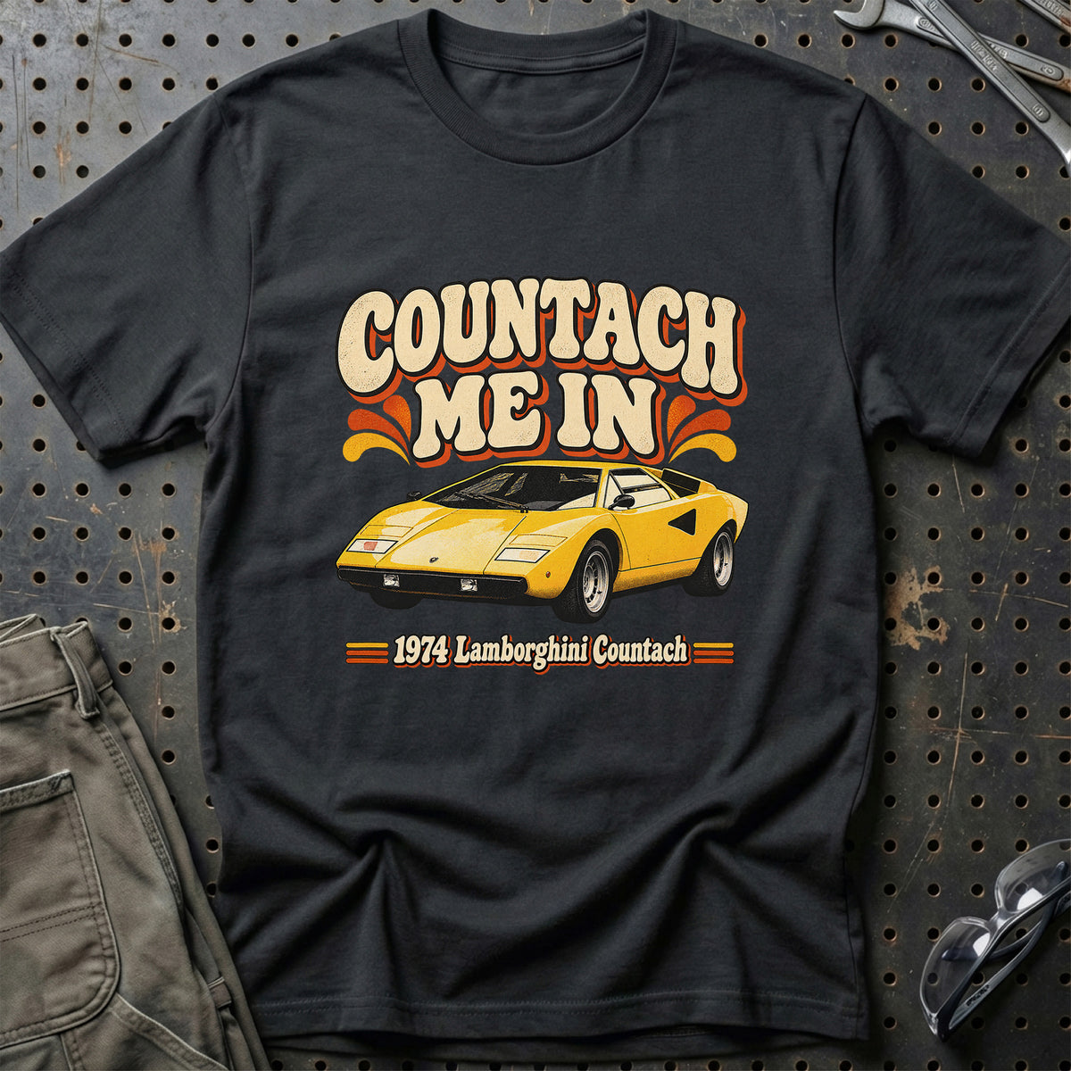 
Lamborghini Countach 1974 – Countach Me In T-Shirt – Sort