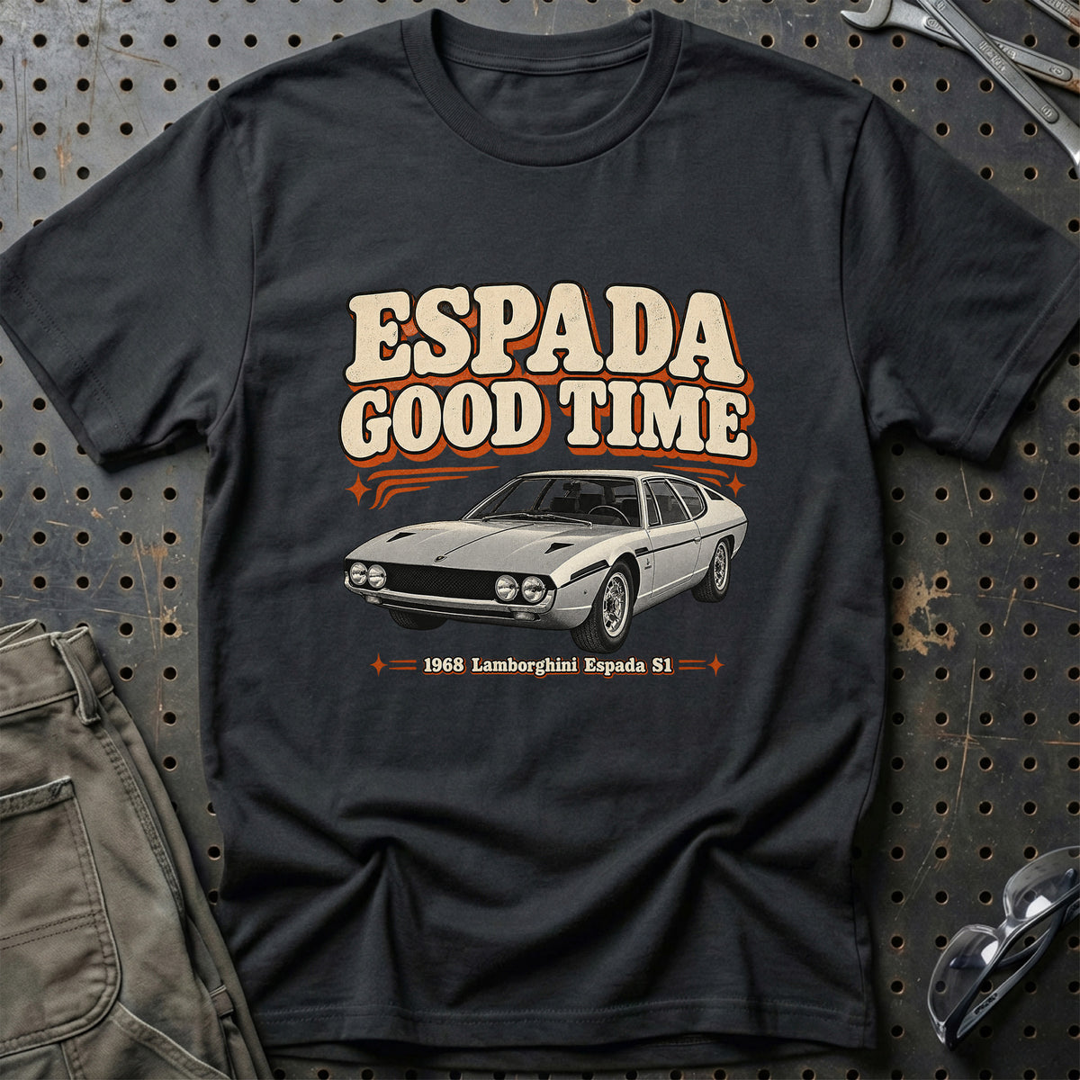 
Lamborghini Espada S1 1968 – Espada Good Time T-Shirt – Sort