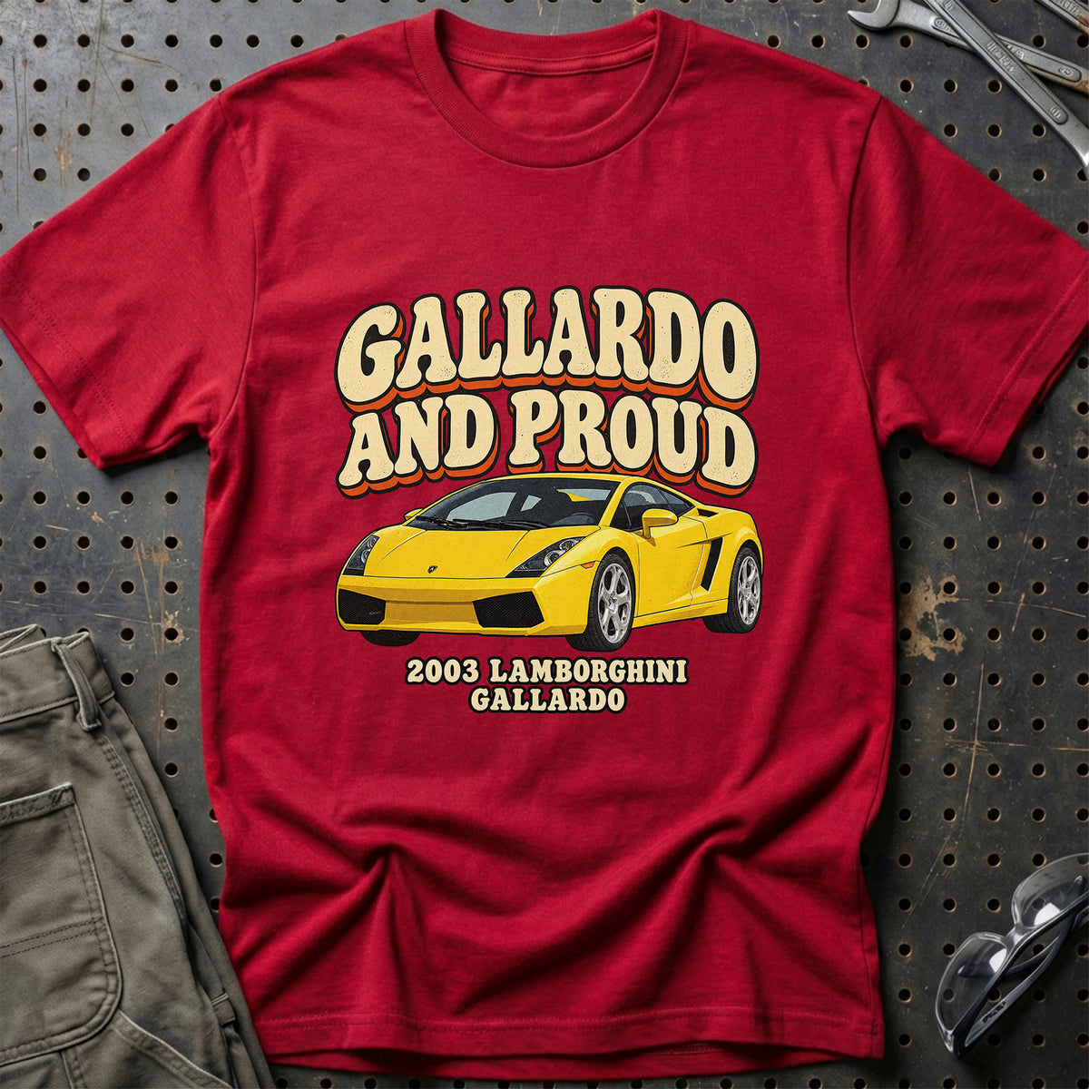 
Lamborghini Gallardo 2003 – Gallardo and Proud T-Shirt – Rød