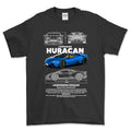 Lamborghini Huracan T-Shirt-Beklædning-Lamborghini-Sort-S-Garage Culture Shop- garage - man cave - merchandise