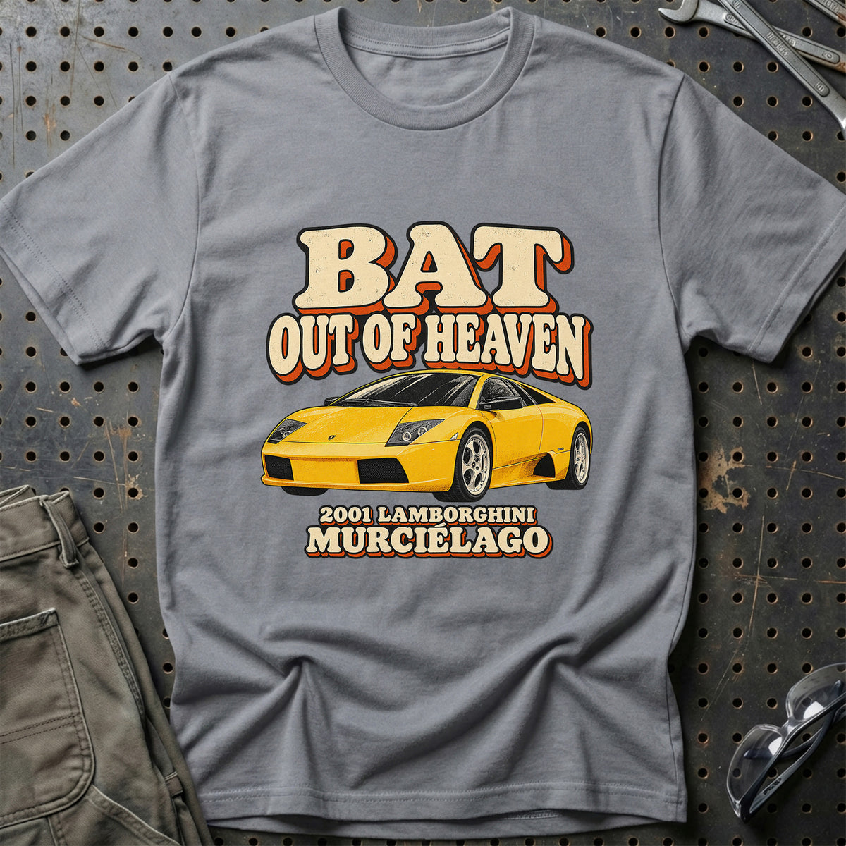 
Lamborghini Murciélago 2001 – Bat Out of Heaven T-Shirt – Grå Sport