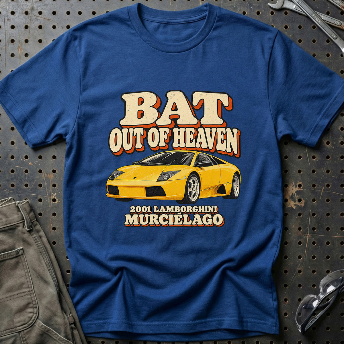 
Lamborghini Murciélago 2001 – Bat Out of Heaven T-Shirt – Blå Royal