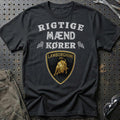 Lamborghini Rigtige Mænd Kører T-Shirt-Beklædning-Lamborghini-Sort-S-Garage Culture Shop- garage - man cave - merchandise