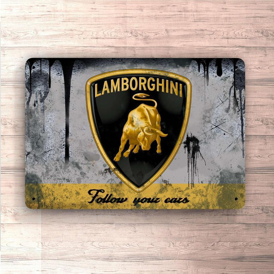 Lamborghini Skilte, Musemåtte, Dørmåtte , Plakat-Skilte-Lamborghini-Garage Culture Shop- garage - man cave - merchandise