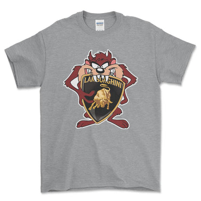 Lamborghini TAZ Unisex T-Shirt , Bomuld-Beklædning-Lamborghini-Grå Sport-S-Forside-Garage Culture Shop- garage - man cave - merchandise