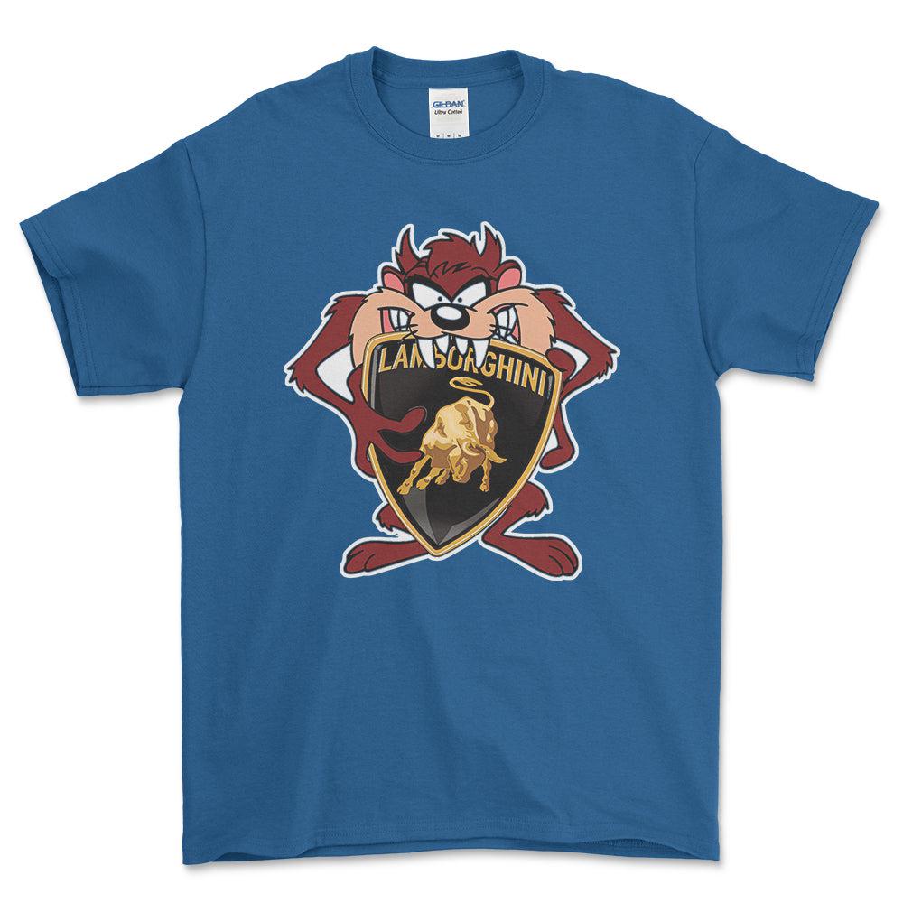 Lamborghini TAZ Unisex T-Shirt , Bomuld-Beklædning-Lamborghini-Blå Royal-S-Forside-Garage Culture Shop- garage - man cave - merchandise