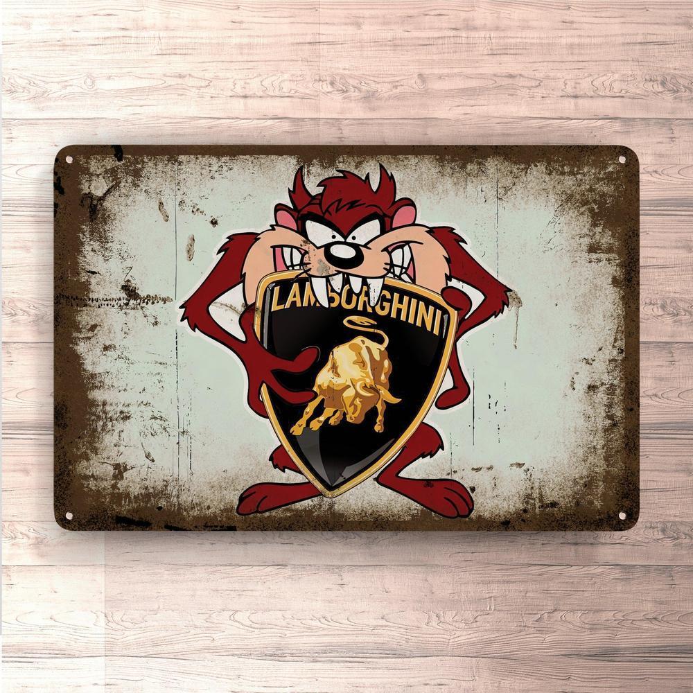 Lamborghini Taz Vintage Skilte, Musemåtte, Dørmåtte-Skilte-Lamborghini-Garage Culture Shop- garage - man cave - merchandise