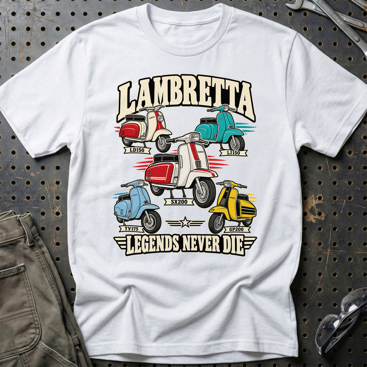 
Produktbillede af Lambretta Legends Never Die T-Shirt