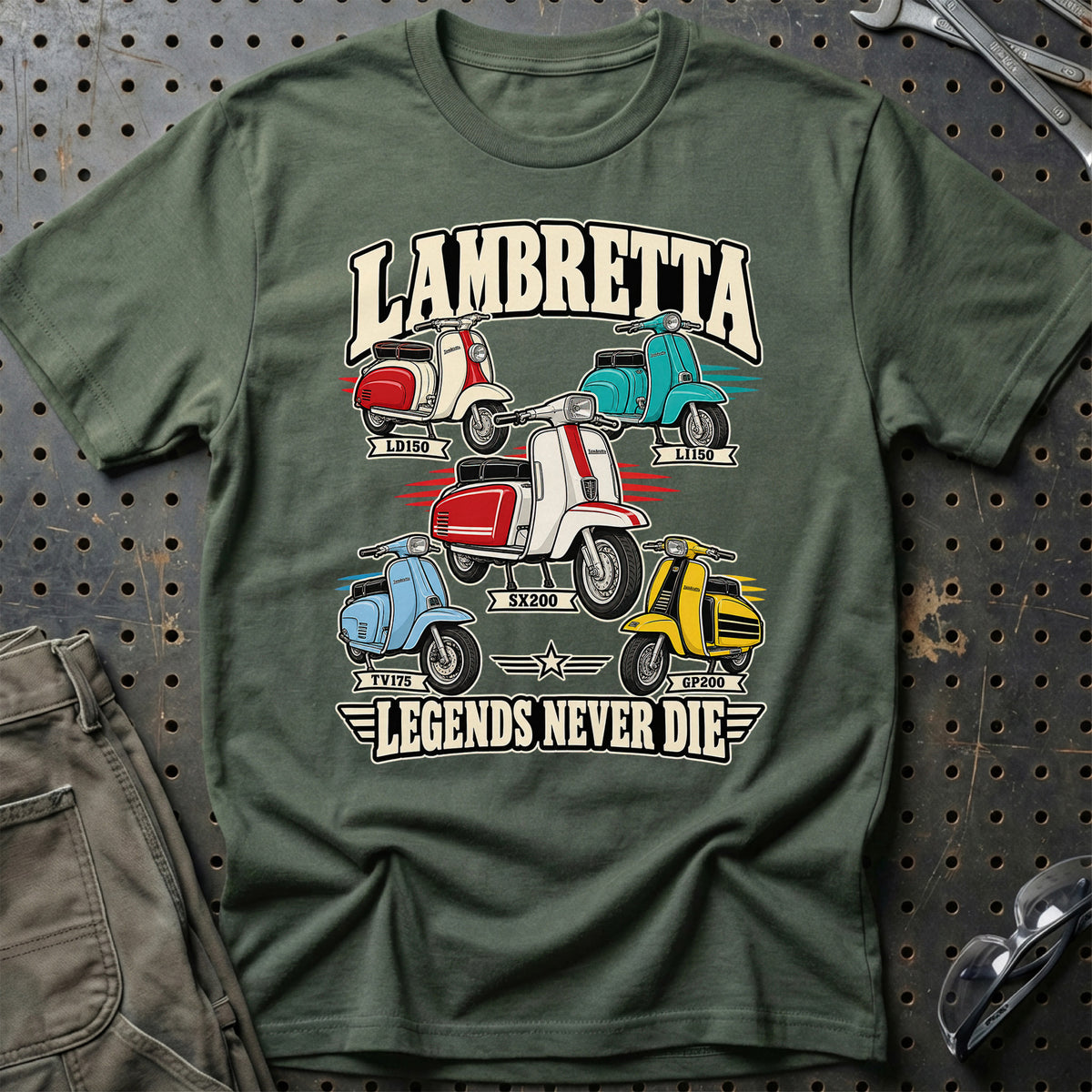 
Produktbillede af Lambretta Legends Never Die T-Shirt