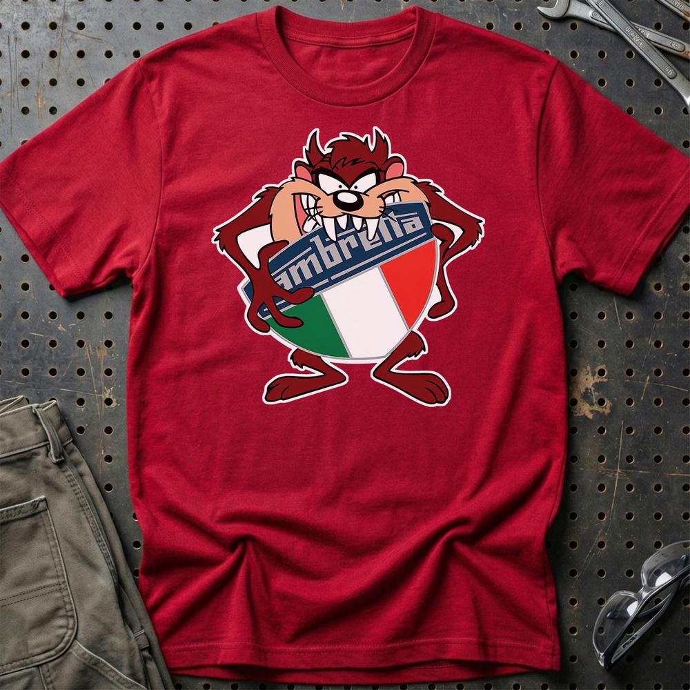 Lambretta TAZ T-Shirt-Beklædning-Lambretta-Rød-S-Garage Culture Shop- garage - man cave - merchandise