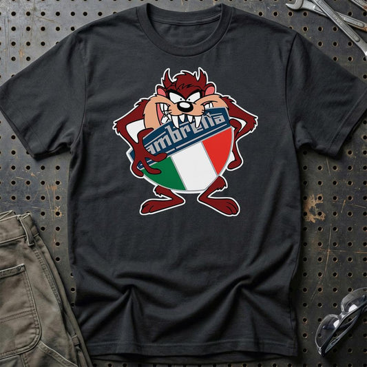 Lambretta TAZ Unisex T-Shirt , Bomuld-Beklædning-Lambretta-Sort-S-Garage Culture Shop- garage - man cave - merchandise