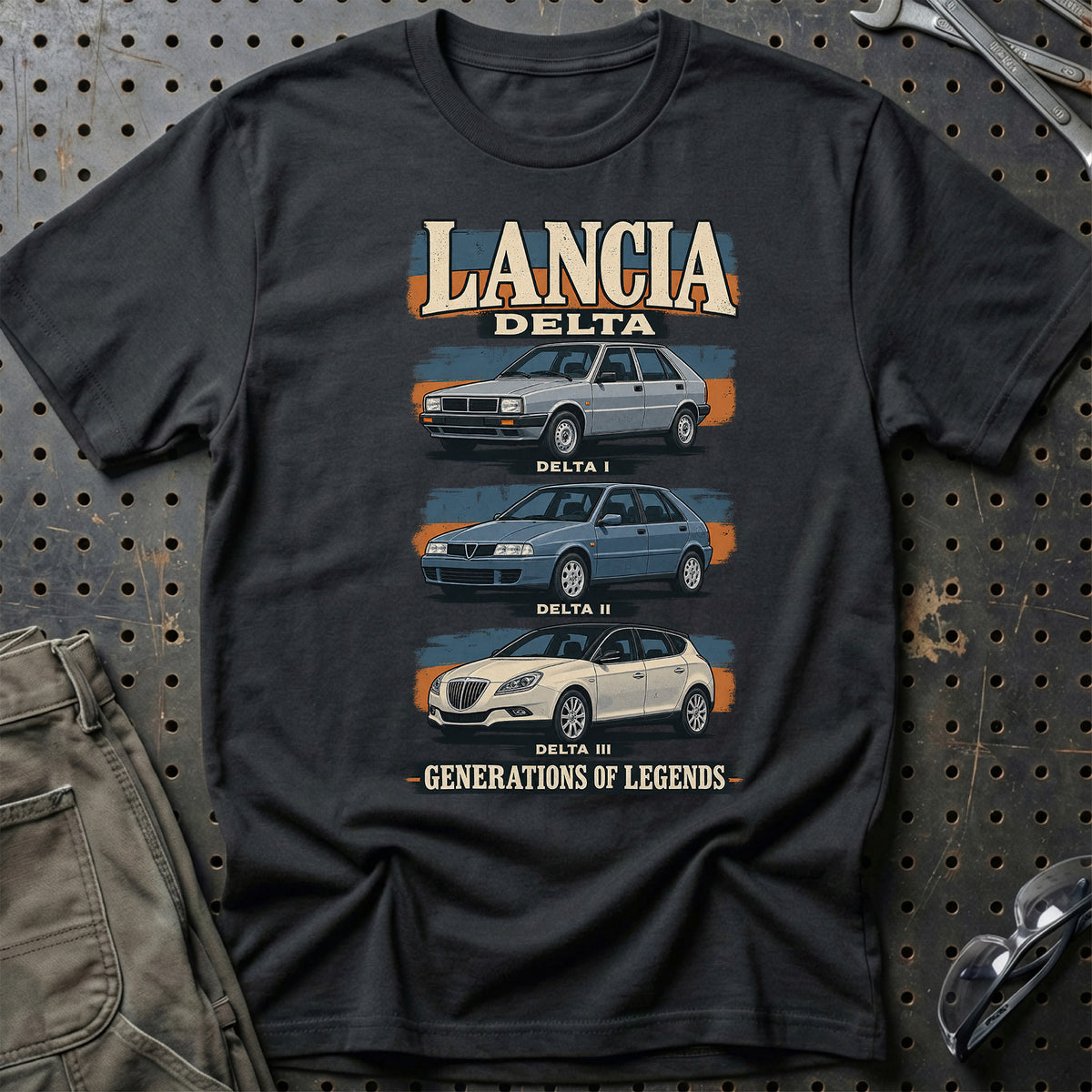 
Lancia Delta – Generations of Legends T-Shirt – Sort
