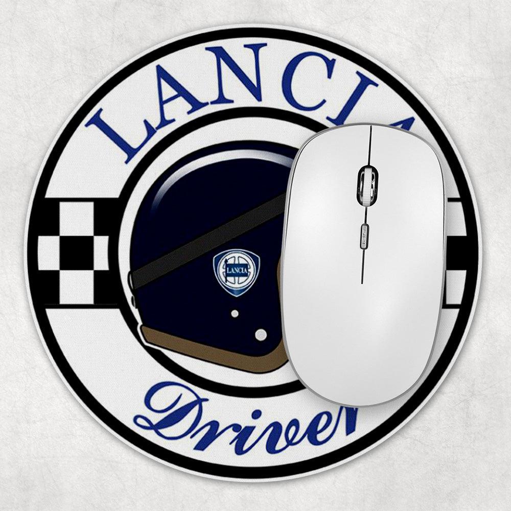 Lancia Driver Runde Skilte , Musemåtte Rundt , Kop Underlag, Underlagssæt-Runde Skilte-Lancia-Garage Culture Shop- garage - man cave - merchandise