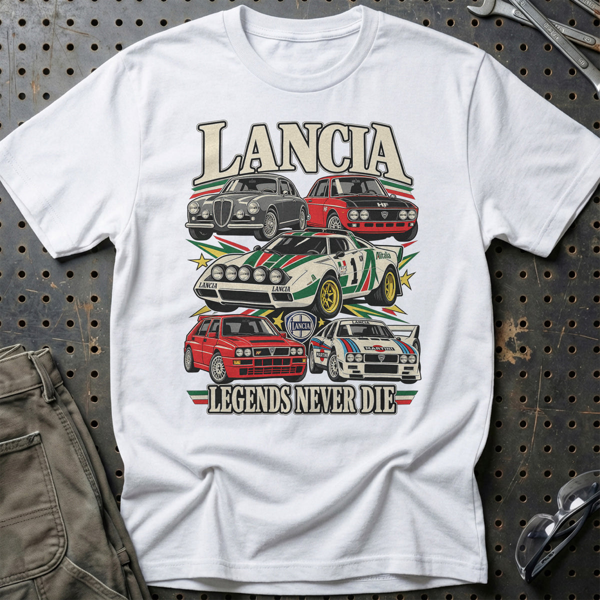 
Produktbillede af Lancia Legends Never Die T-Shirt