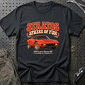 
Lancia Stratos HF 1972 – Stratos Sphere of Fun T-Shirt – Sort