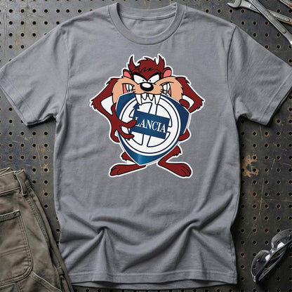 Lancia TAZ Unisex T-Shirt , Bomuld-Beklædning-Lancia-Grå Sport-S-Garage Culture Shop- garage - man cave - merchandise