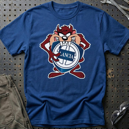 Lancia TAZ Unisex T-Shirt , Bomuld-Beklædning-Lancia-Blå Royal-S-Garage Culture Shop- garage - man cave - merchandise