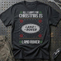 Land Rover - All I Want For Christmas T-Shirt-Beklædning-Land Rover-Sort-S-Garage Culture Shop- garage - man cave - merchandise