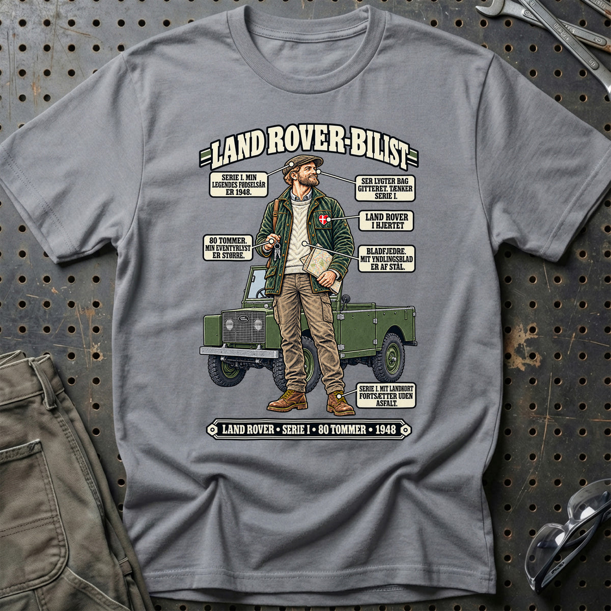 
Land Rover-Bilist T-Shirt – Grå Sport