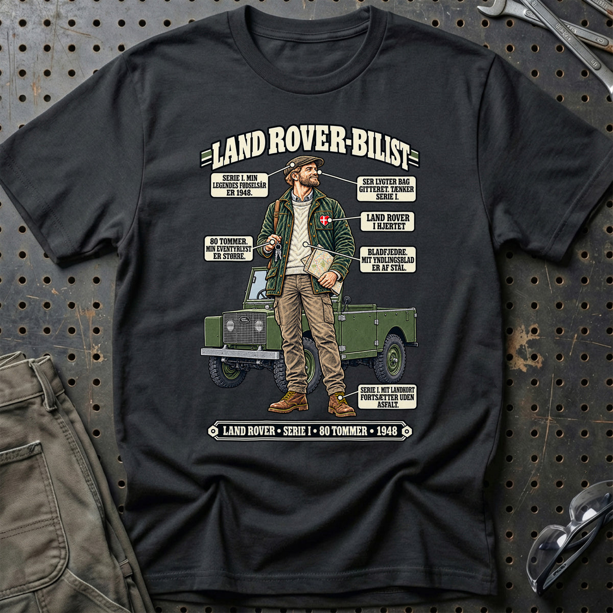 
Land Rover-Bilist T-Shirt – Sort