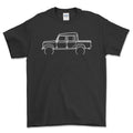 Land Rover Defender 110 Outline T-Shirt-Beklædning-Land Rover-Sort-S-Garage Culture Shop- garage - man cave - merchandise