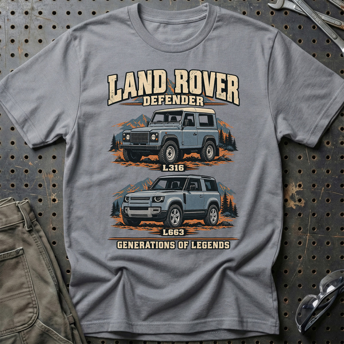
Land Rover Defender – Generations of Legends T-Shirt – Grå Sport